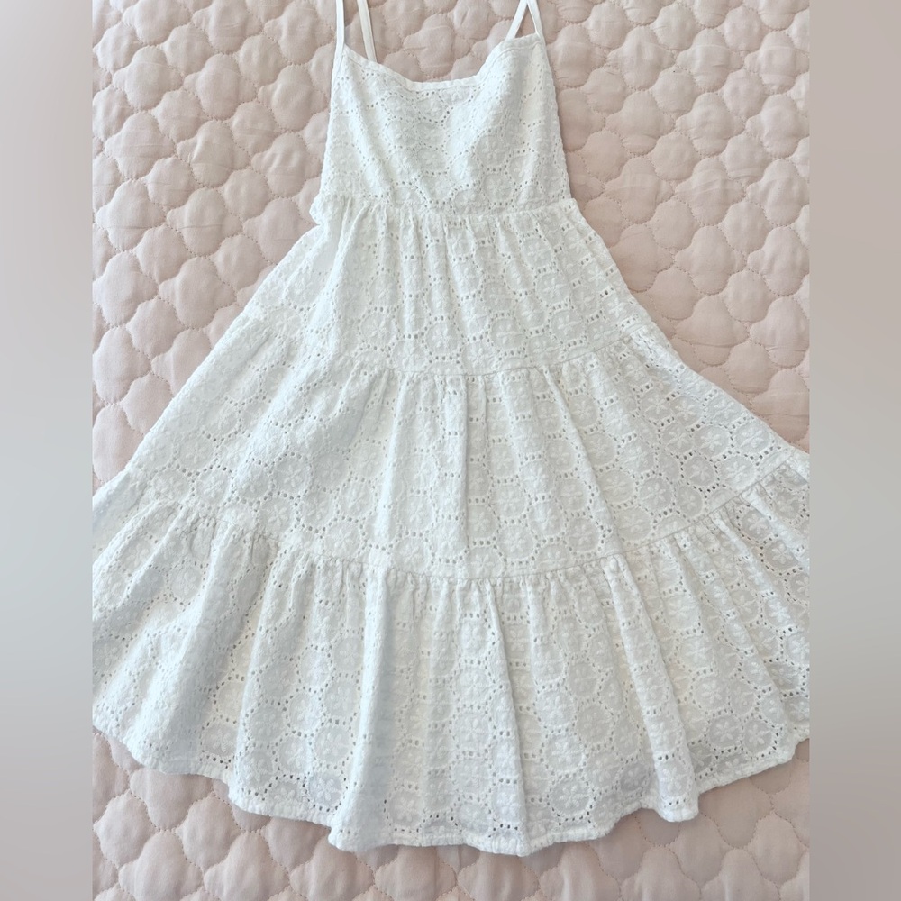 BEAUTIFUL Joie White Eyelet Spaghetti Strap Dress | Girls 5T - Picture 2 of 8